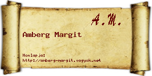 Amberg Margit névjegykártya